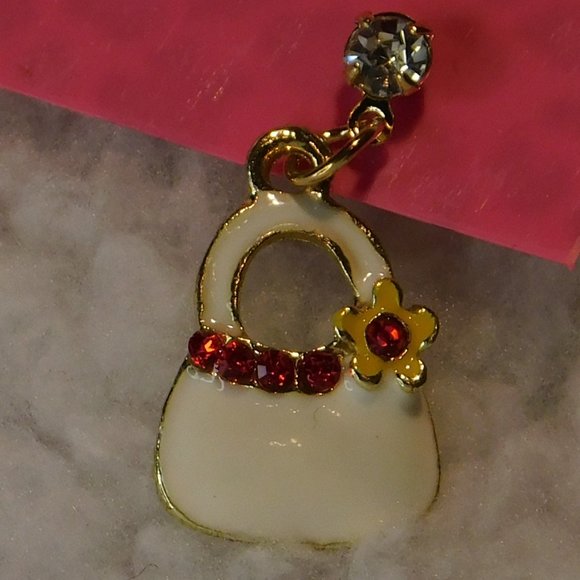 Purse Earrings Gold Tone - Picture 8 of 10